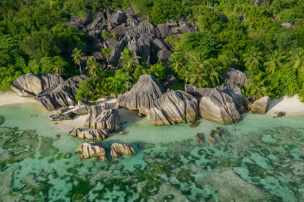 A granite lagoon in the Seychelles